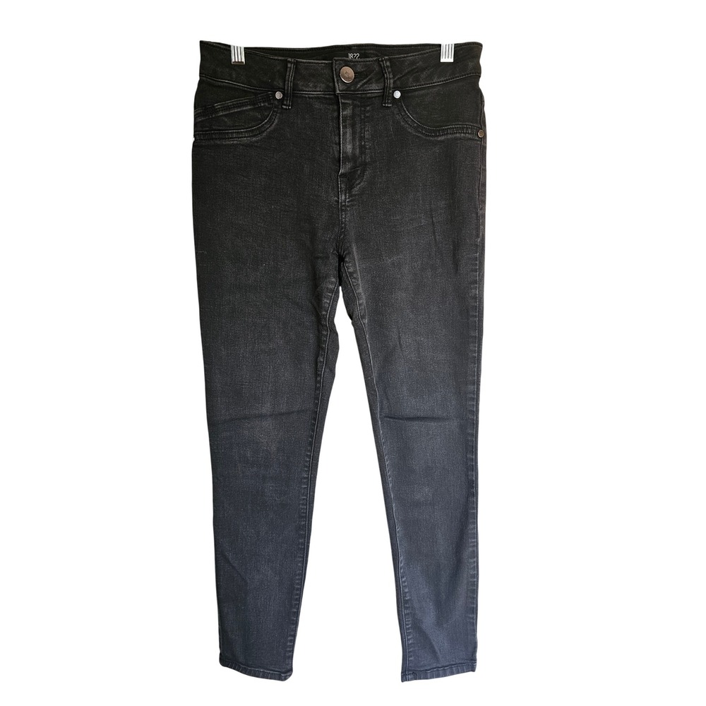 1822 Denim Skinny Jeans Womens Size 10 Black Stretch CJ5M1116A6 Dark Wash Slim